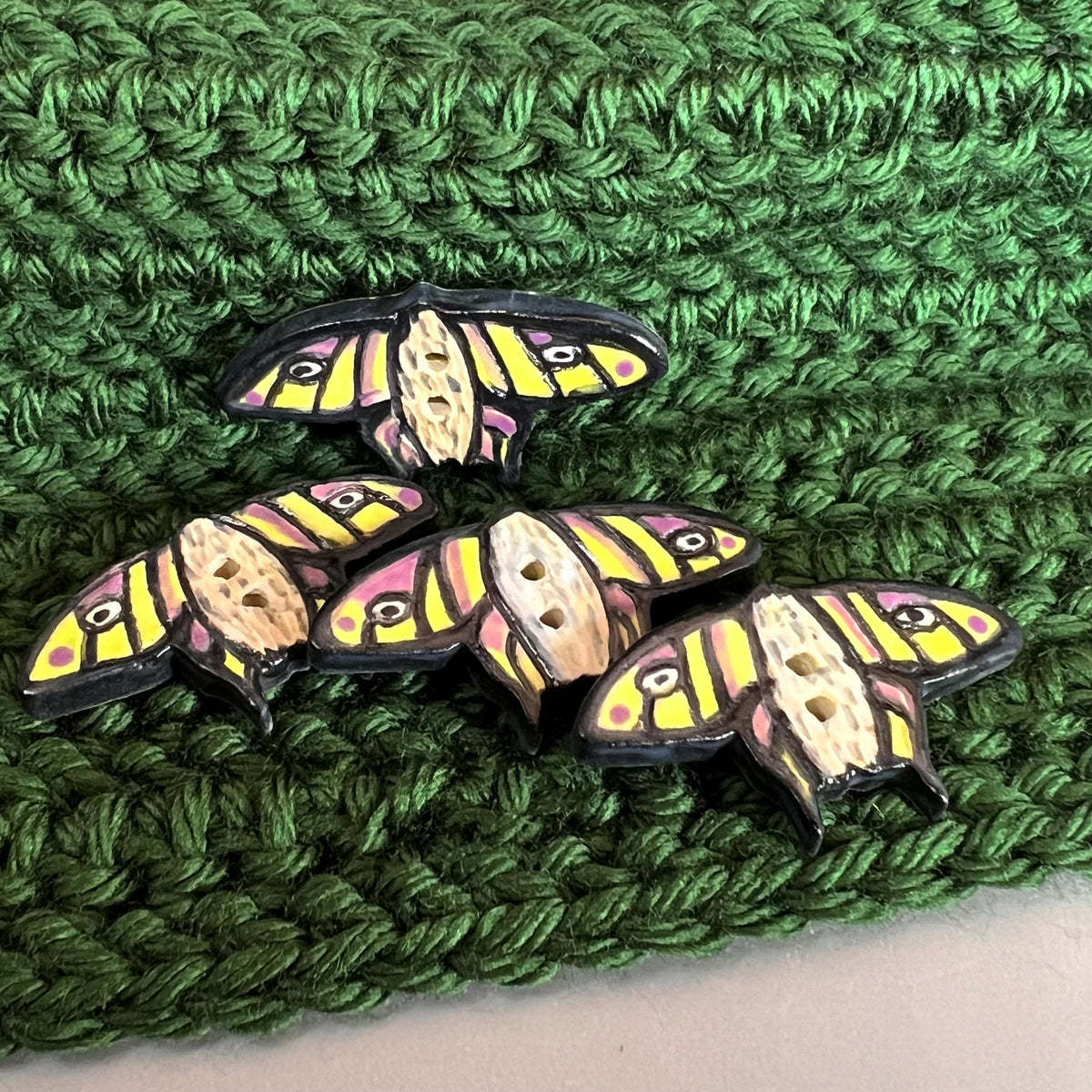 Large Luna Moth Ceramic Button