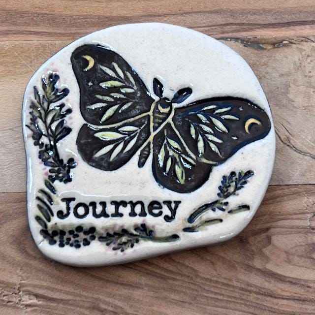 Handmade Ceramic Mushroom Magnet - Do What You Love