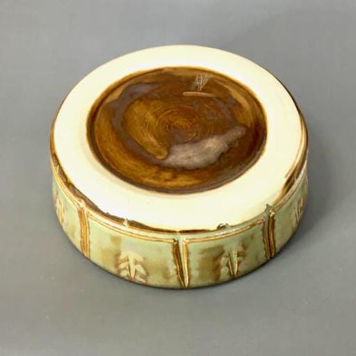 Pale Yellow and White Charcuterie or Condiment Bowl