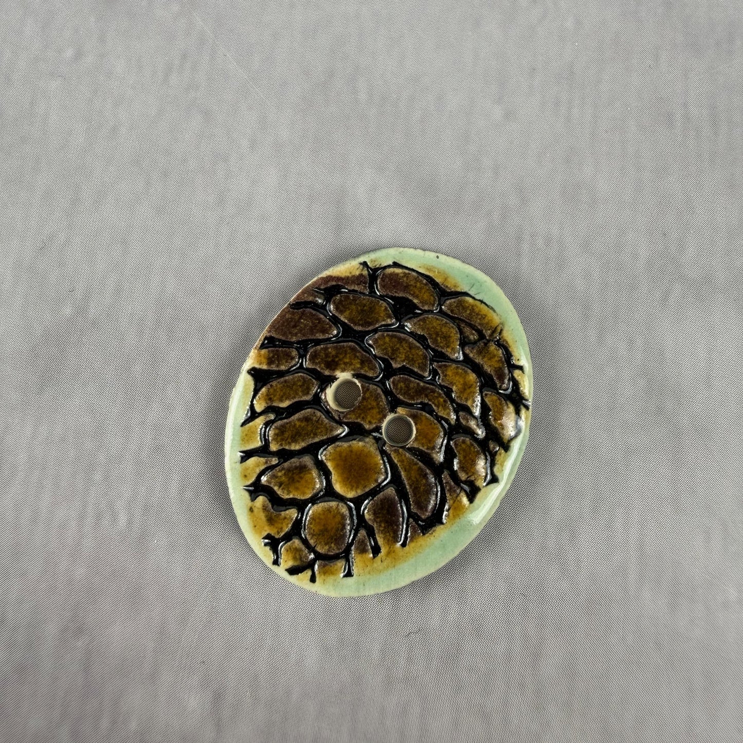 Pinecone Ceramic Button