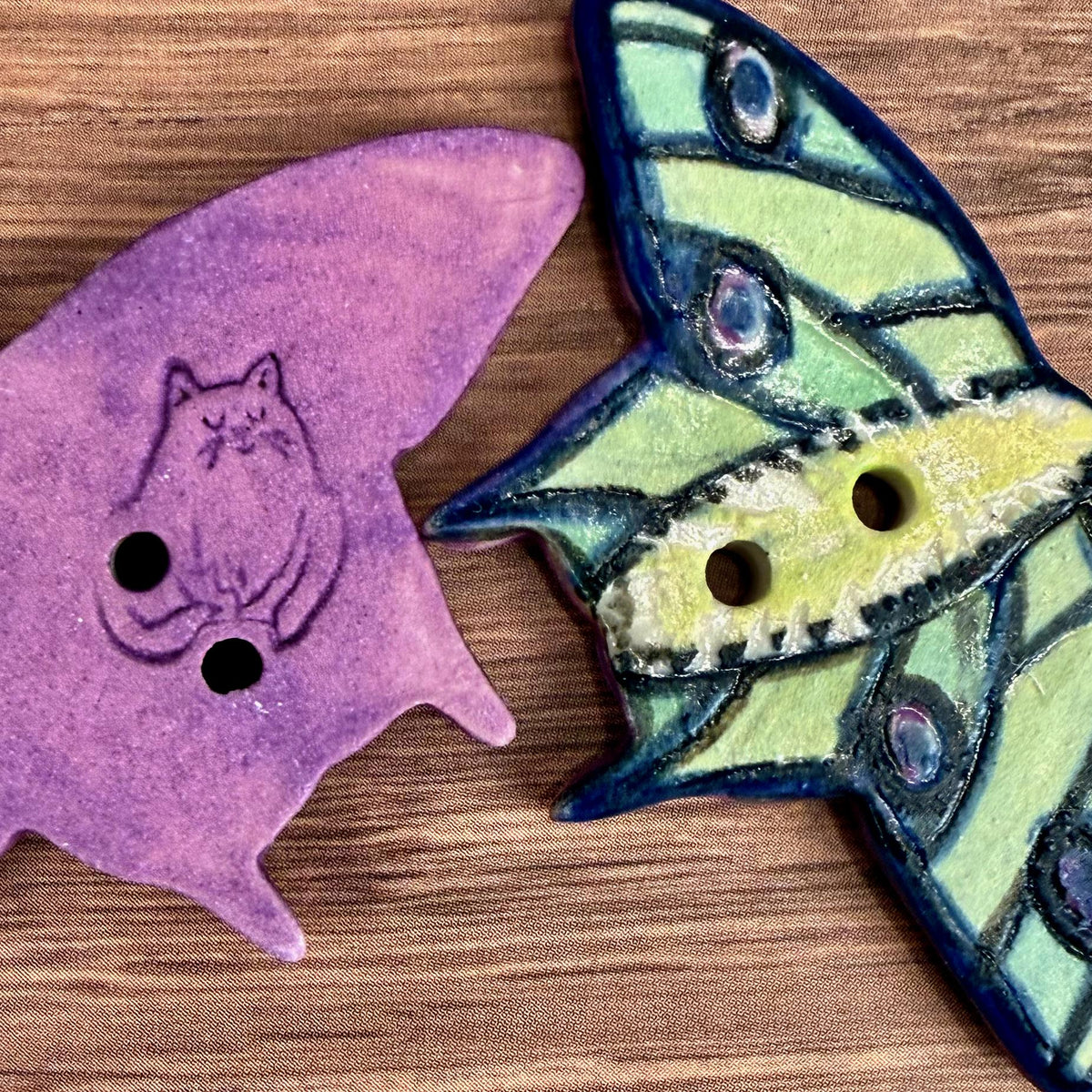 Luna Moth Ceramic Button