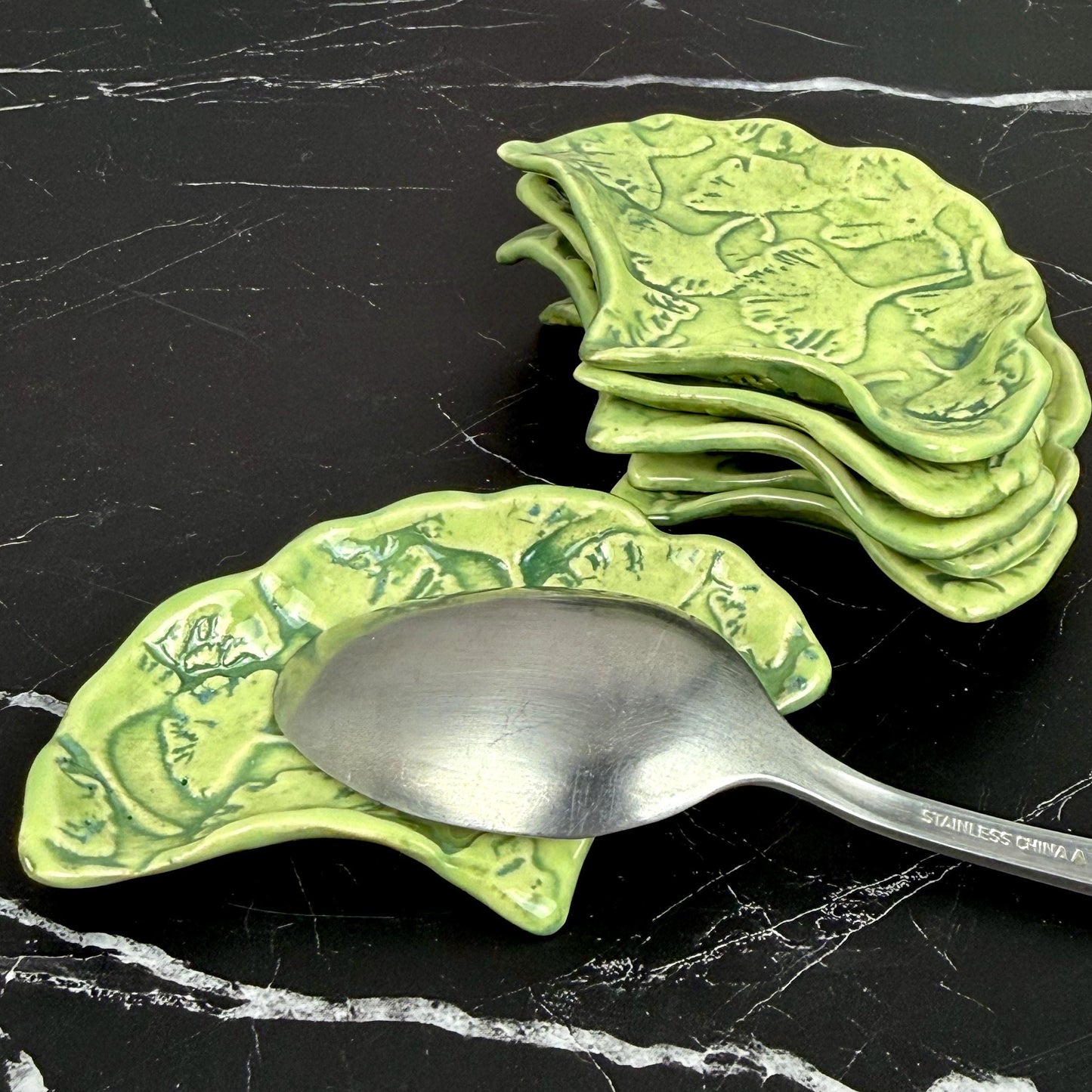 Small Ginkgo Teabag Holder/Spoon Rest