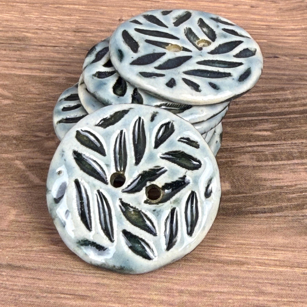 Medium Light Sage with Dark Sage Leaf Pattern