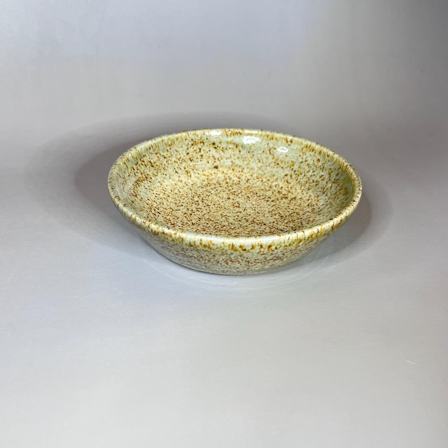 Shallow Natural Speckled Stoneware Spoon Rest/Trinket Dish