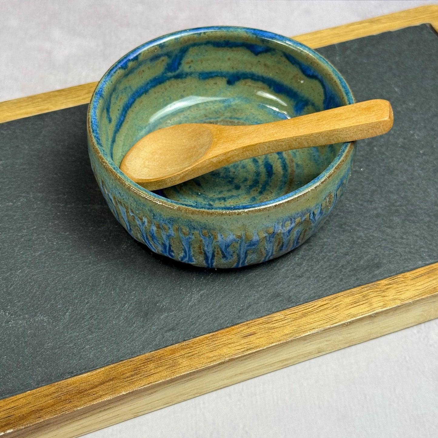 Green and Blue Charcuterie or Condiment Bowl/spice bowl