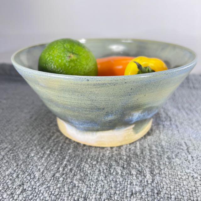 Blue and Gray Small Serving Bowl