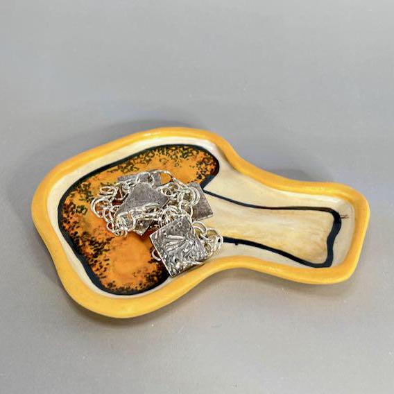 Small Yellow Mushroom Trinket Dish/Spoon Rest