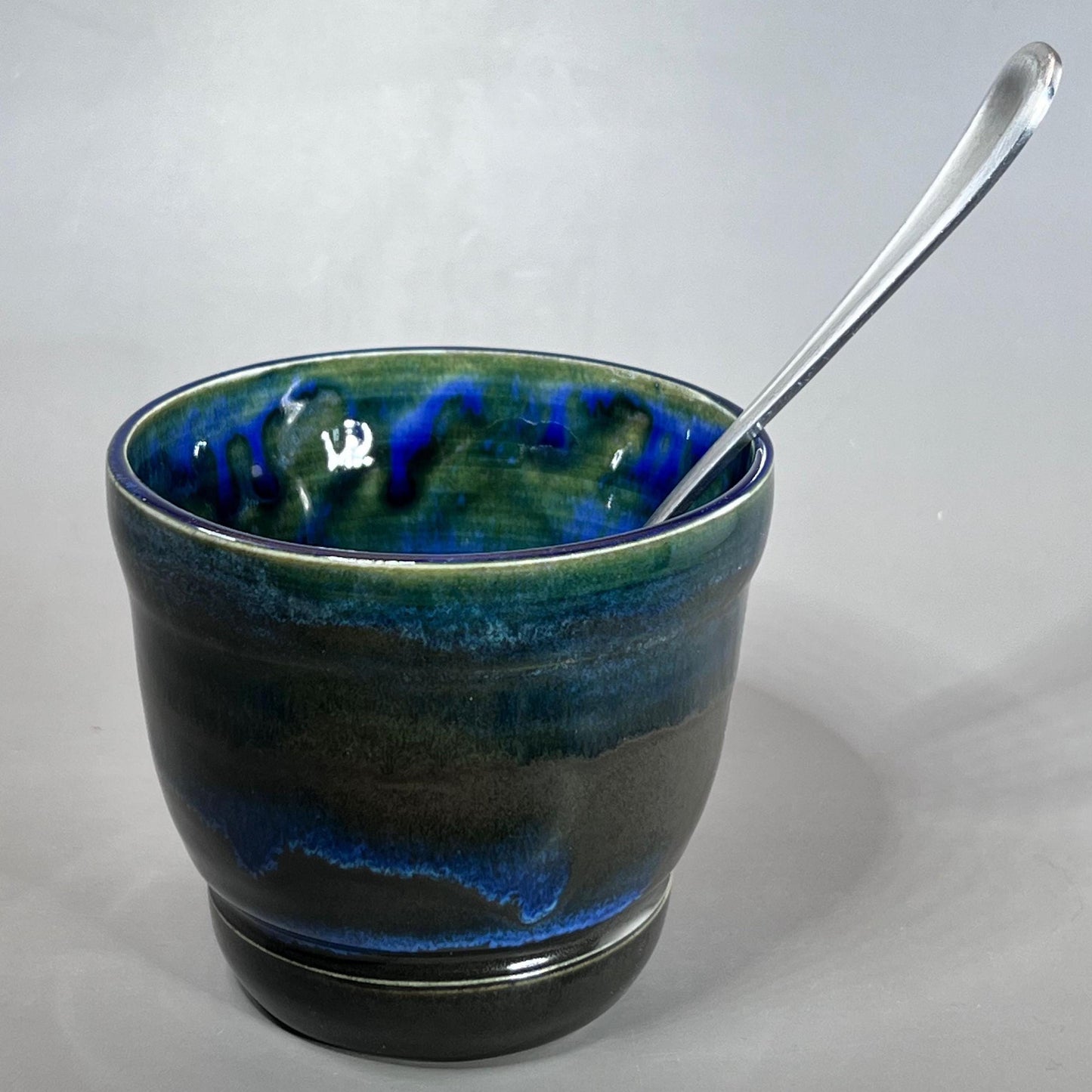 Dark Green and Blue Small Cache Pot