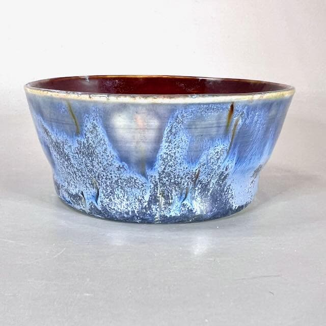 Handmade Glazed Stoneware Prep Bowl, Blue Berry Condiment Bowl