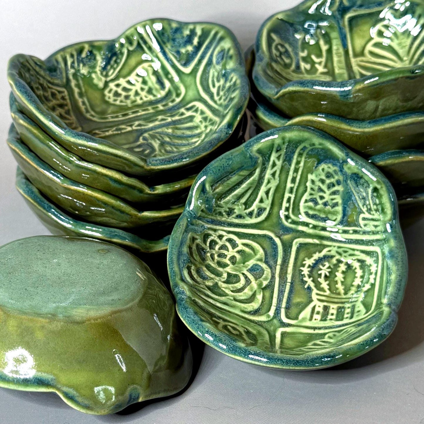 Succulent Design Teabag Holder and Spoon Rest