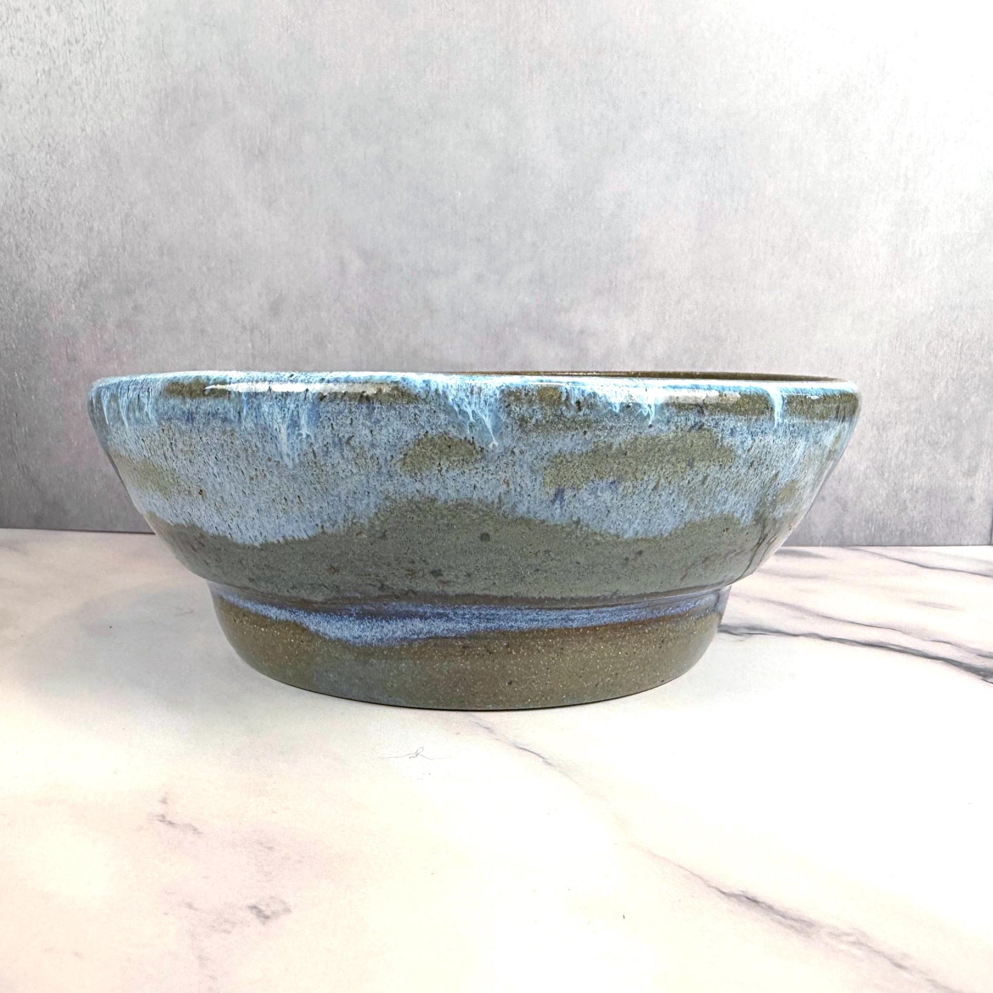 Blue and White Stoneware Serving Bowl/Noodle Bowl