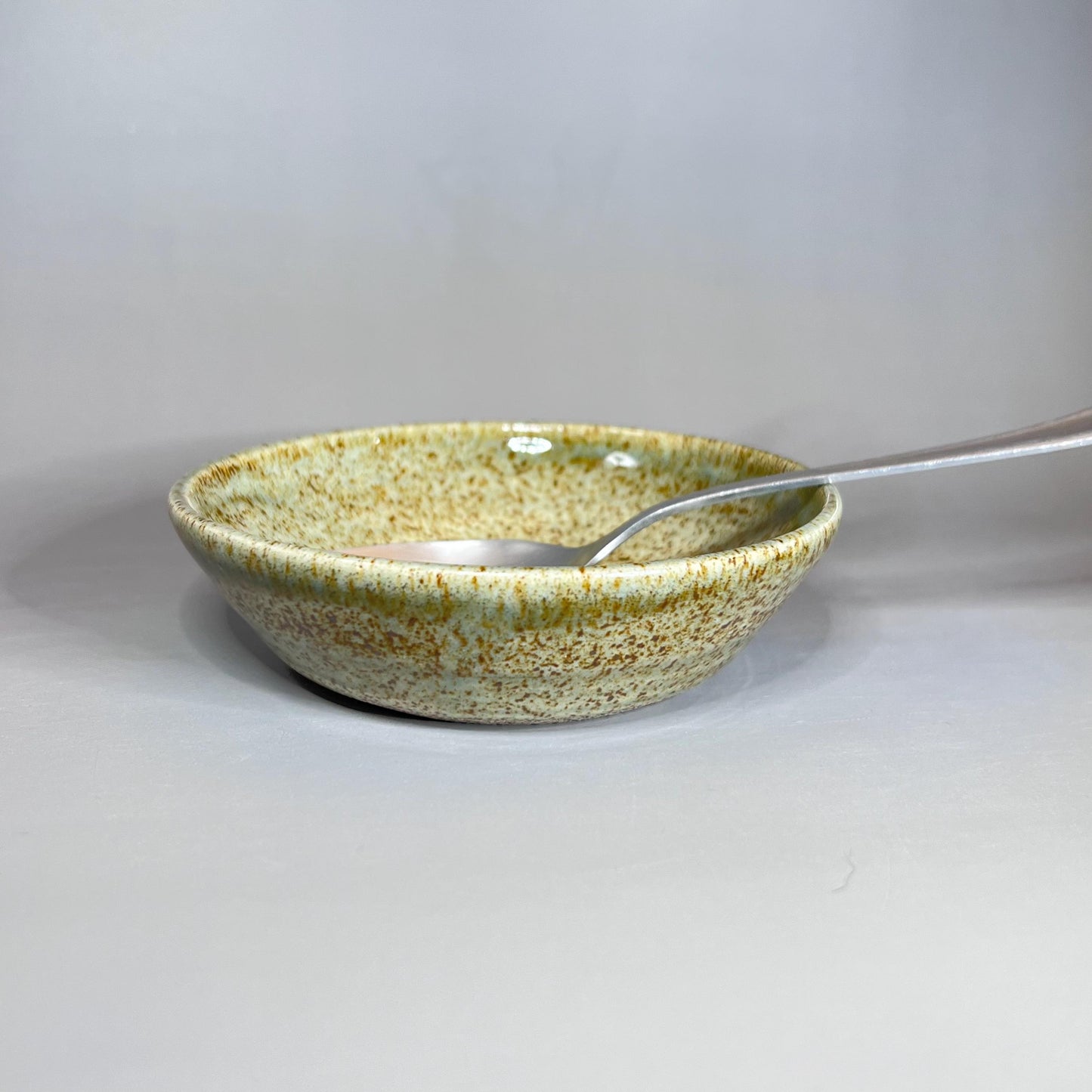 Shallow Natural Speckled Stoneware Spoon Rest/Trinket Dish