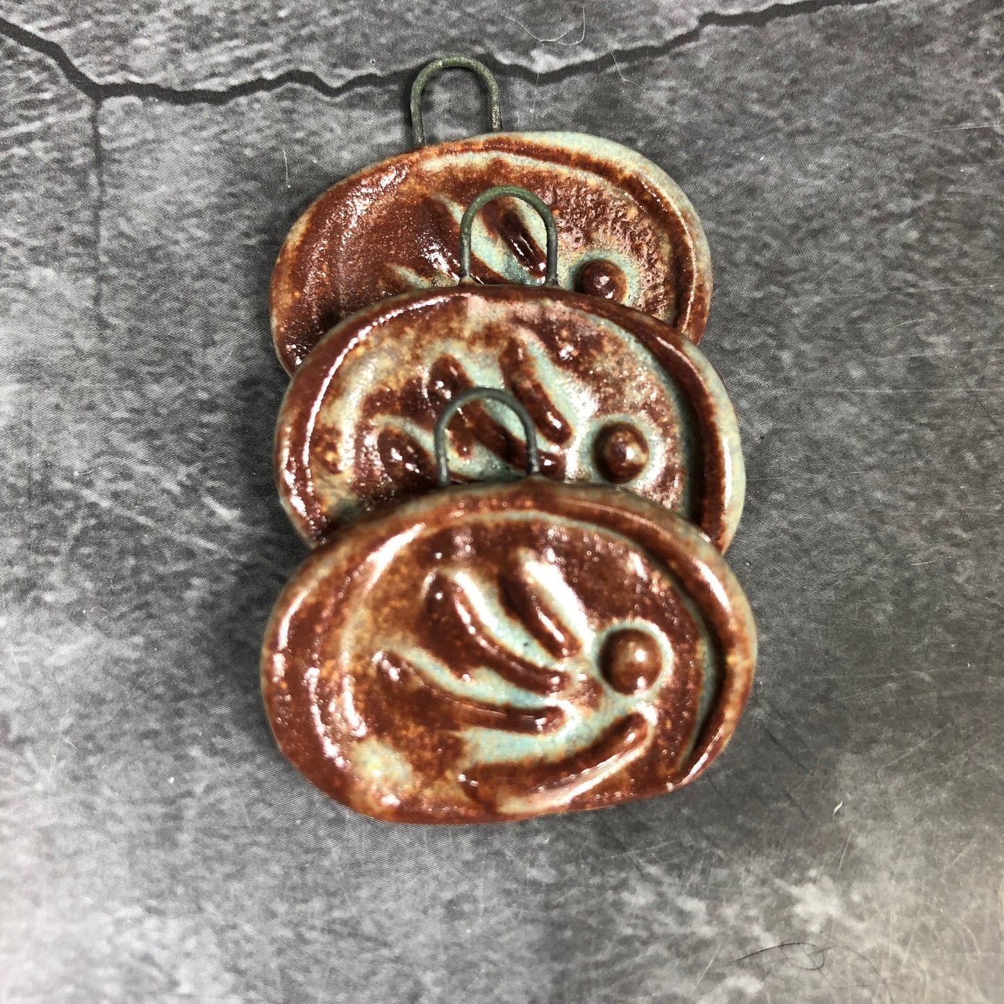 Rustic Stoneware Pendant for Necklace and/or Earrings