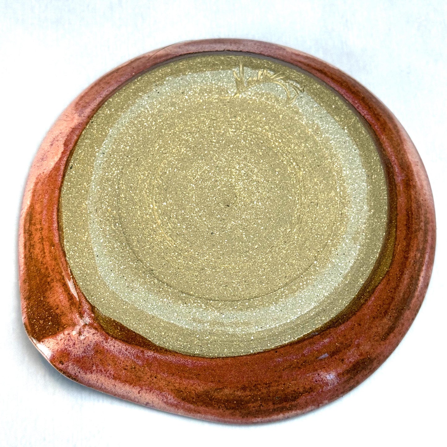 Pink and Blue Stoneware Spoon Rest
