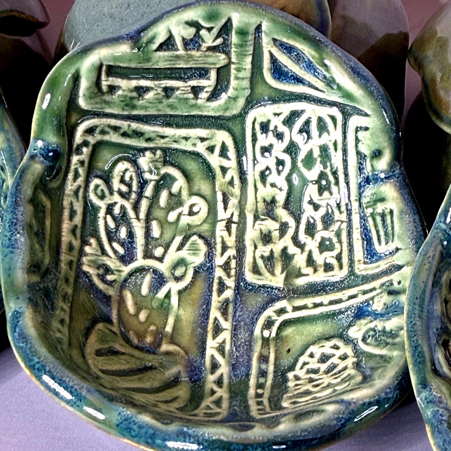 Succulent Design Teabag Holder and Spoon Rest