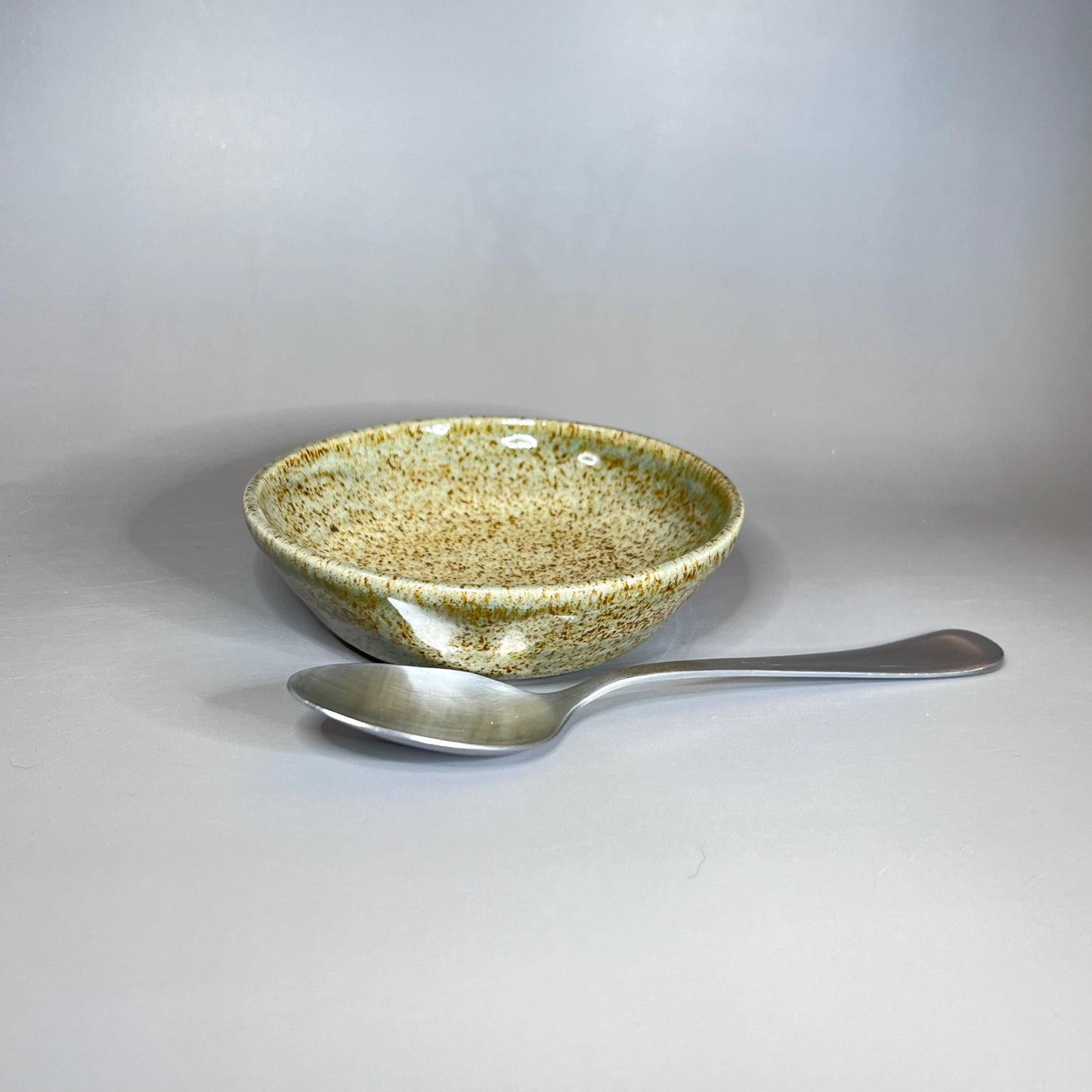 Shallow Natural Speckled Stoneware Spoon Rest/Trinket Dish