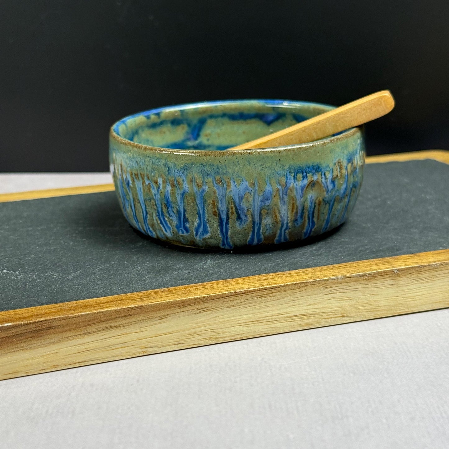 Green and Blue Charcuterie or Condiment Bowl/spice bowl