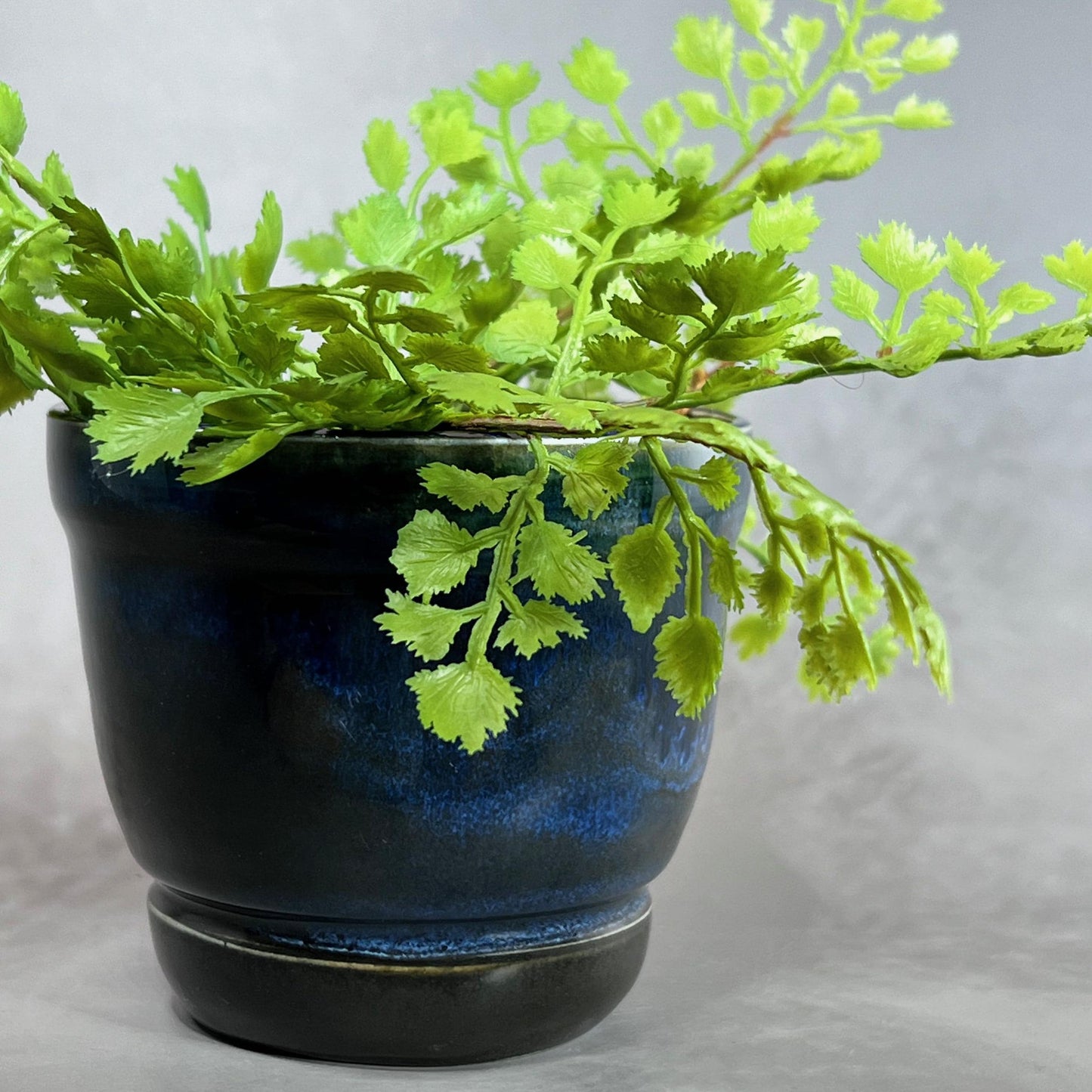 Dark Green and Blue Small Cache Pot