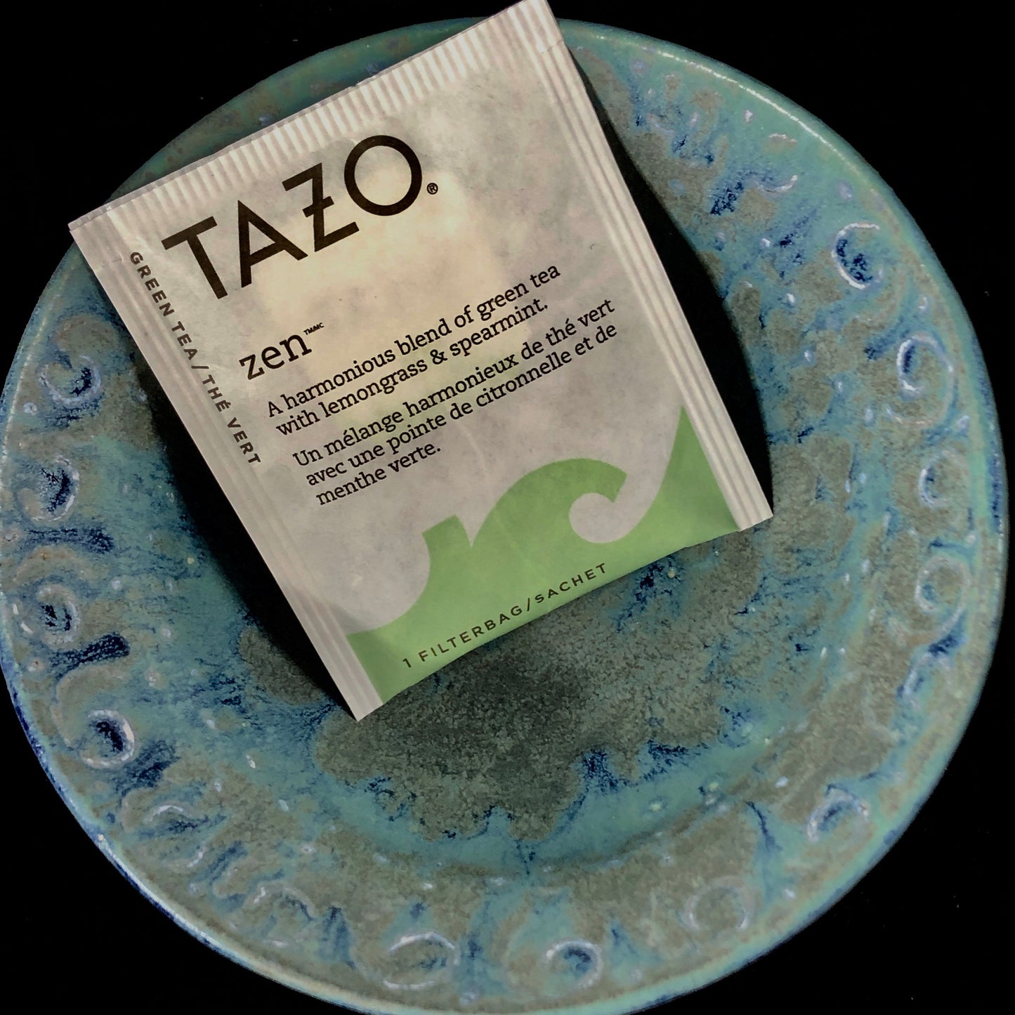 Blue Bowl/ Stoneware Trinket or Catchall Dish in Blue Stone Matte Glaze