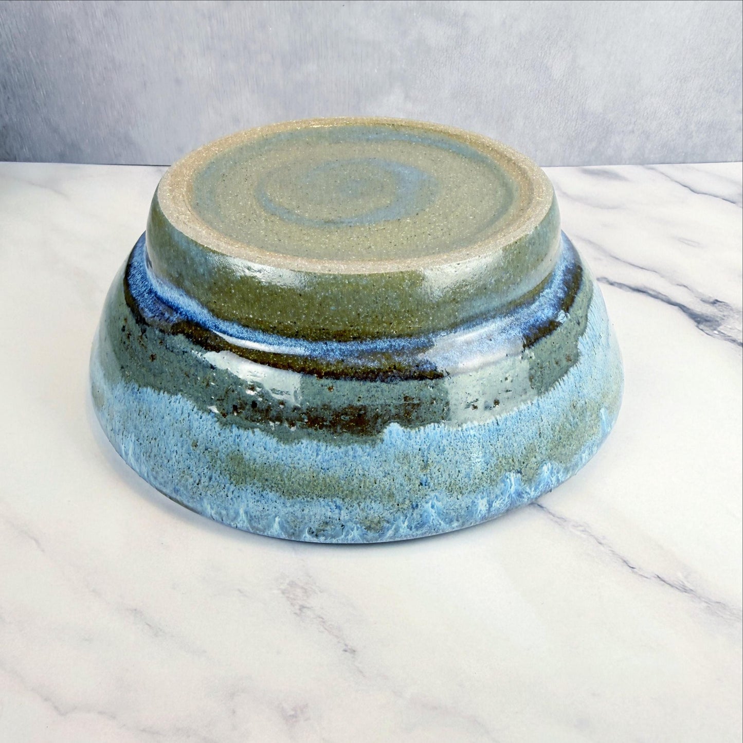 Blue and White Stoneware Serving Bowl/Noodle Bowl