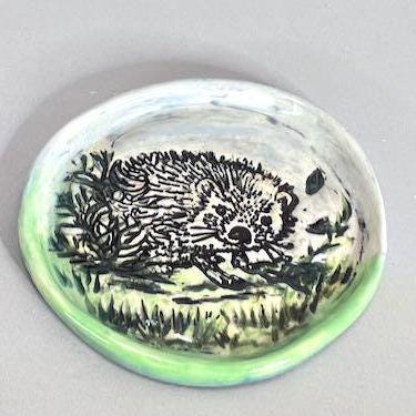Tiny Round Hedgehog Ring Dish/Trinket Dish/ Spoon Rest