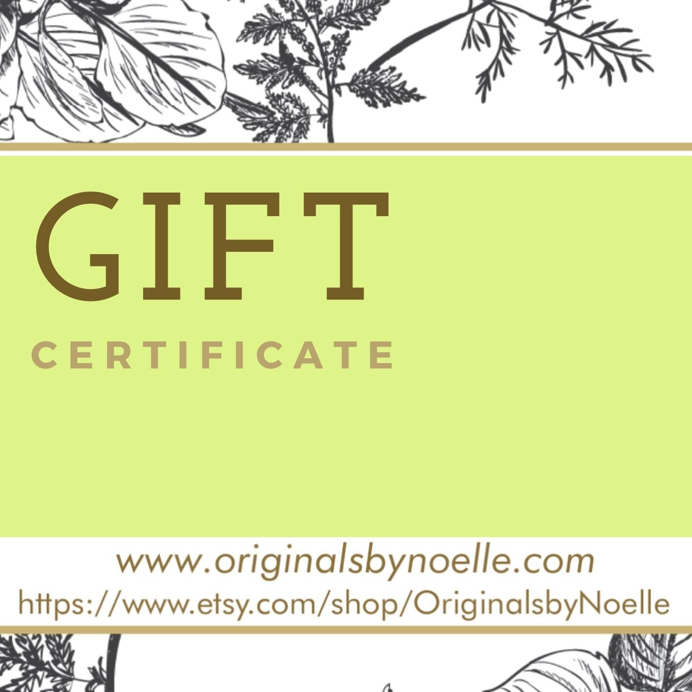 50 Dollar Gift Certificate