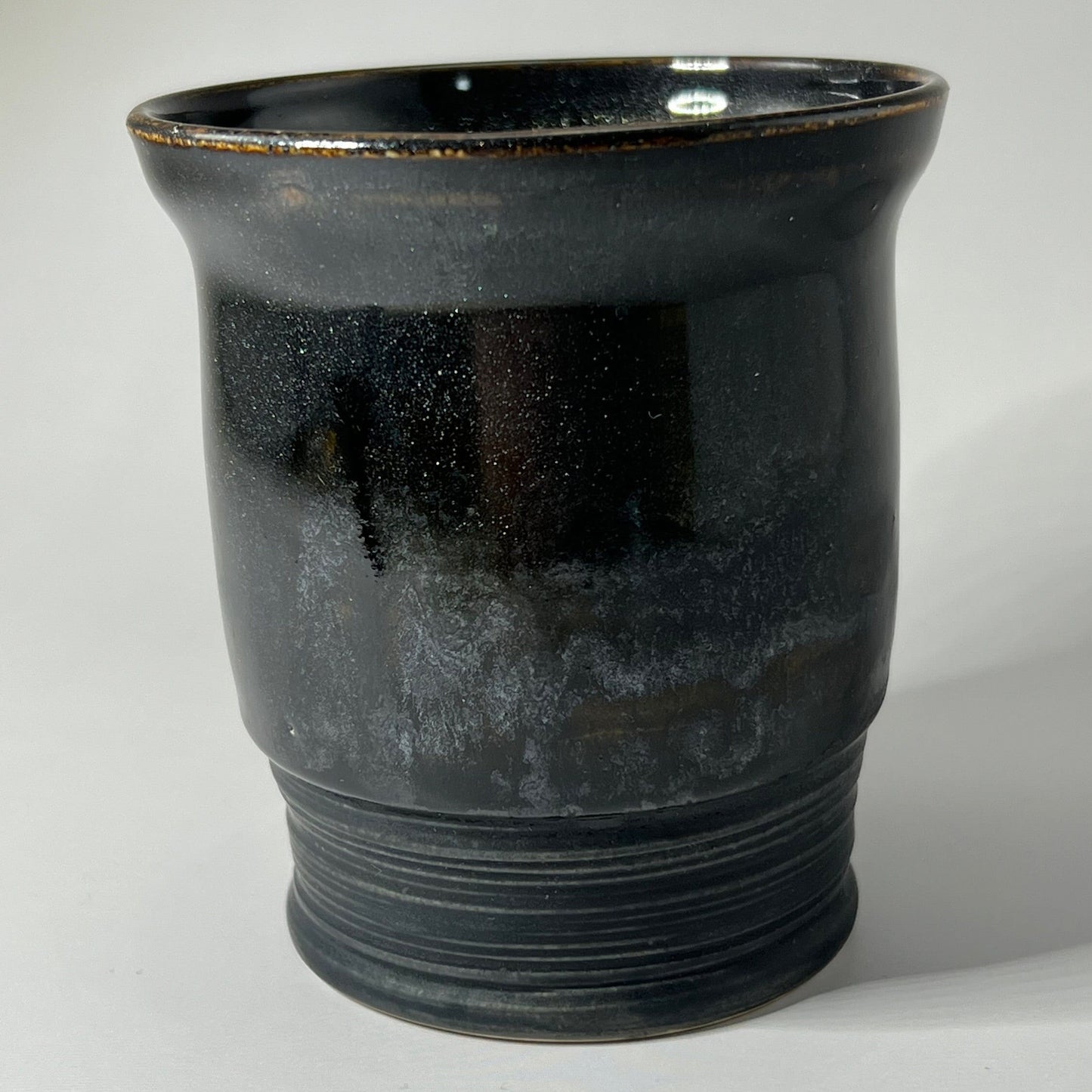 Black Aventurine and Black Matte Small Yunomi/Tumbler