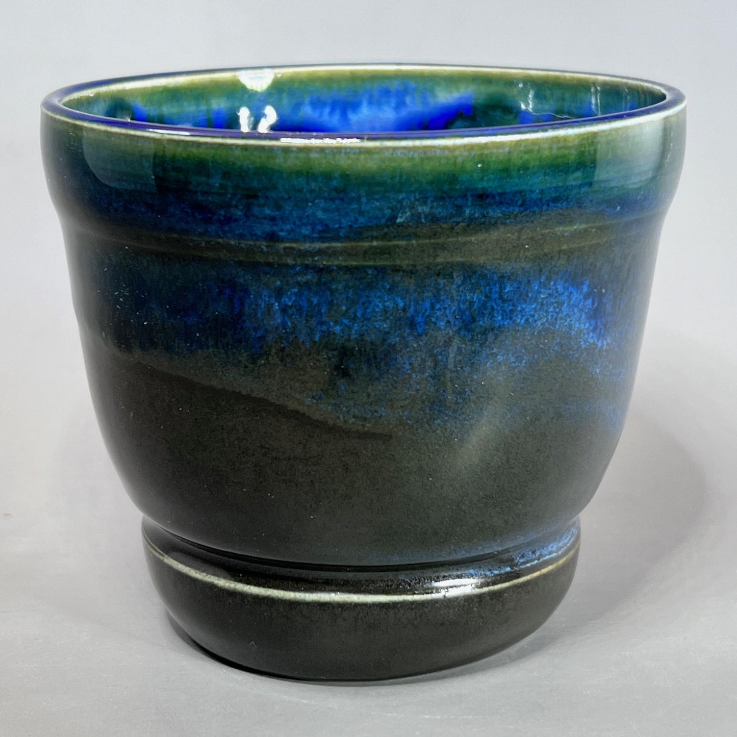 Dark Green and Blue Small Cache Pot