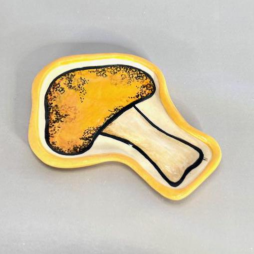 Small Yellow Mushroom Trinket Dish/Spoon Rest