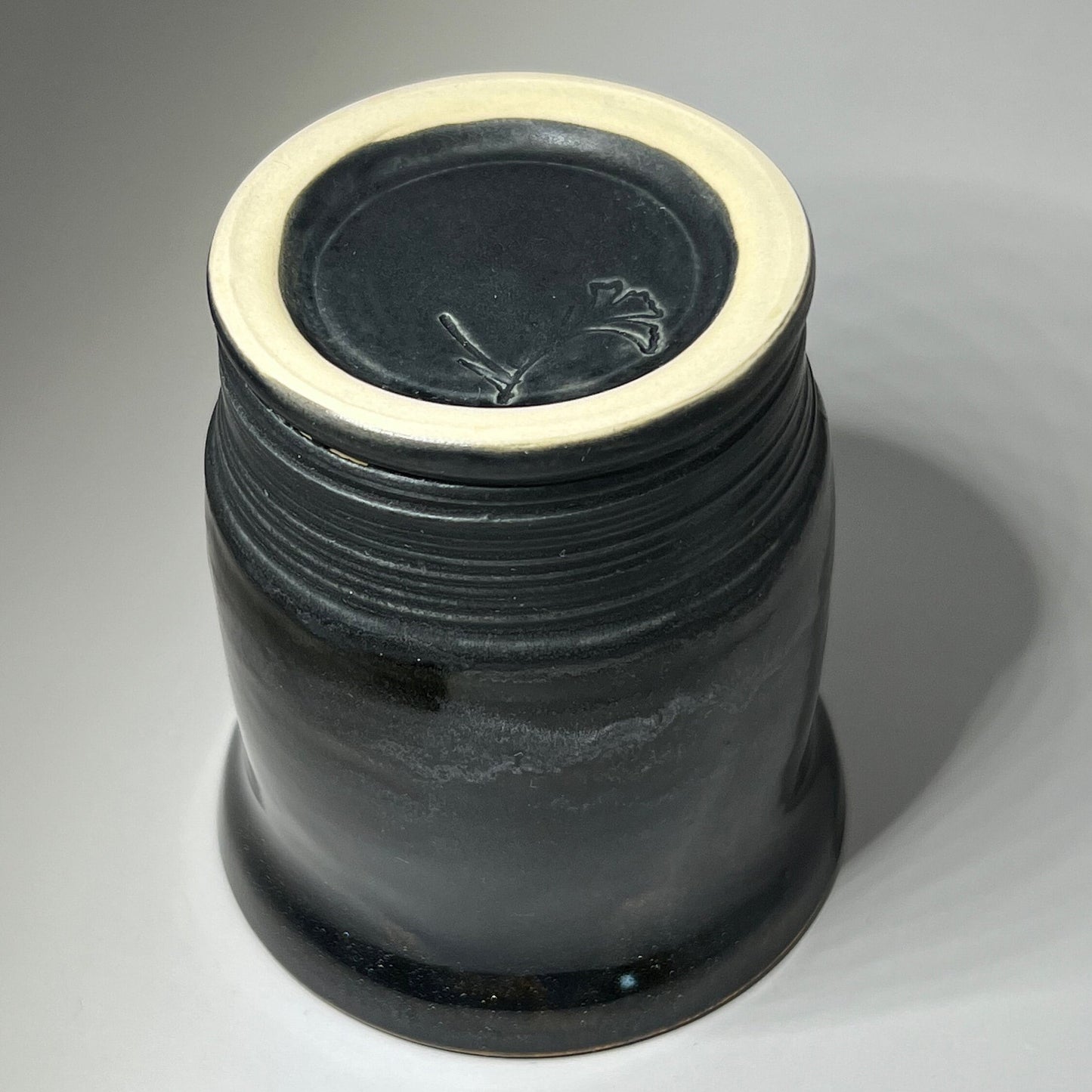 Black Aventurine and Black Matte Small Yunomi/Tumbler