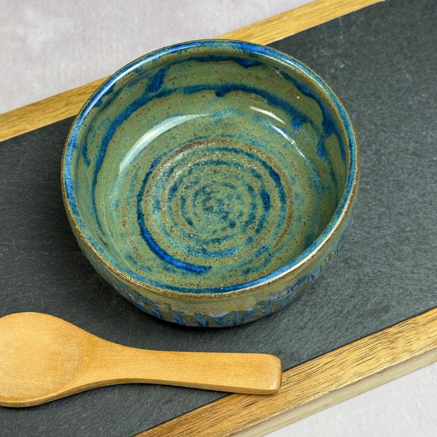 Green and Blue Charcuterie or Condiment Bowl/spice bowl
