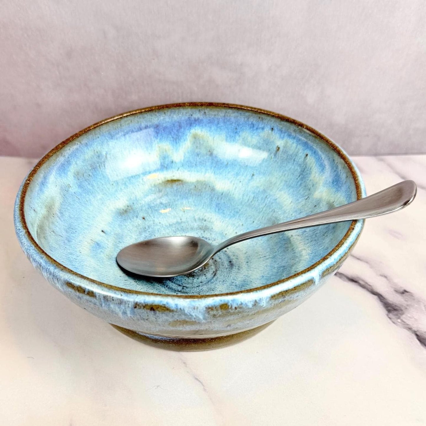 Blue and White Stoneware Serving Bowl/Noodle Bowl