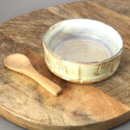 Pale Yellow and White Charcuterie or Condiment Bowl