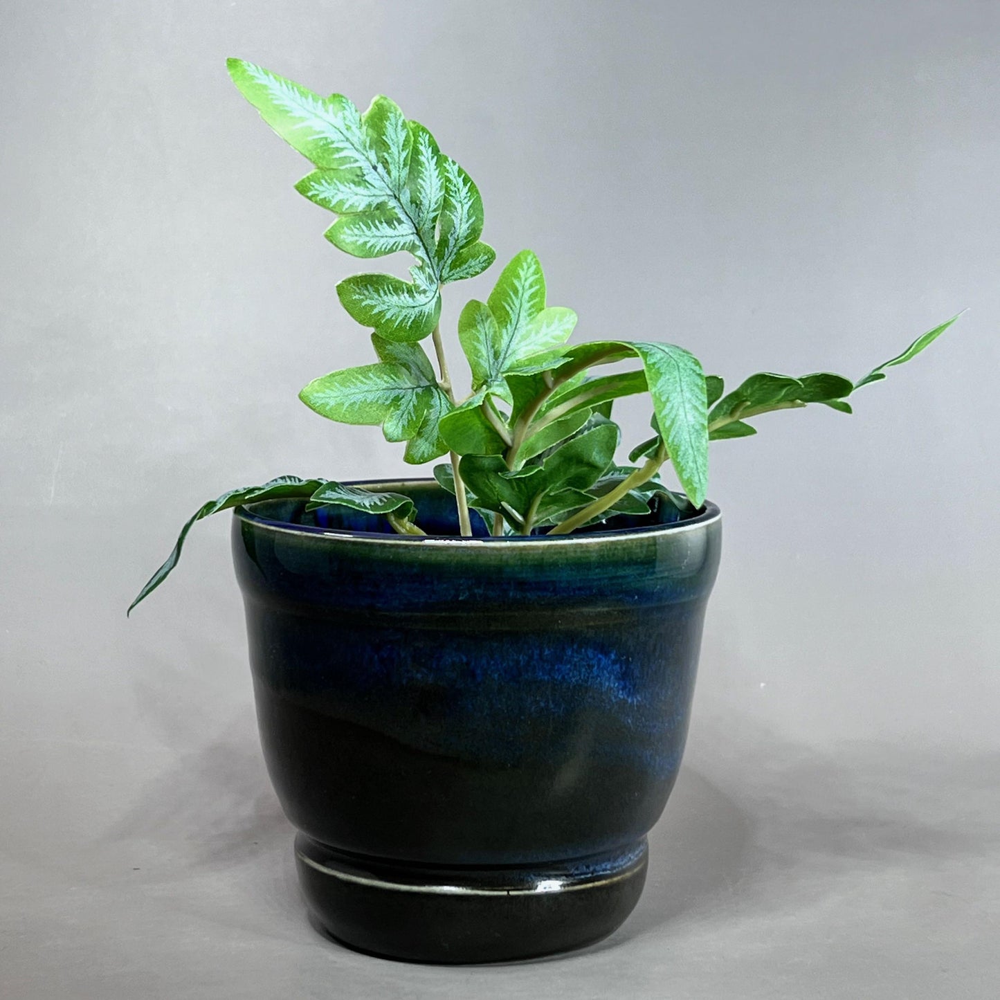 Dark Green and Blue Small Cache Pot