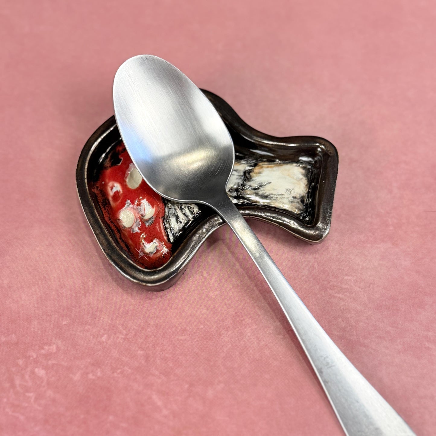 Small Red and White Mushroom Trinket Dish/Spoon Rest