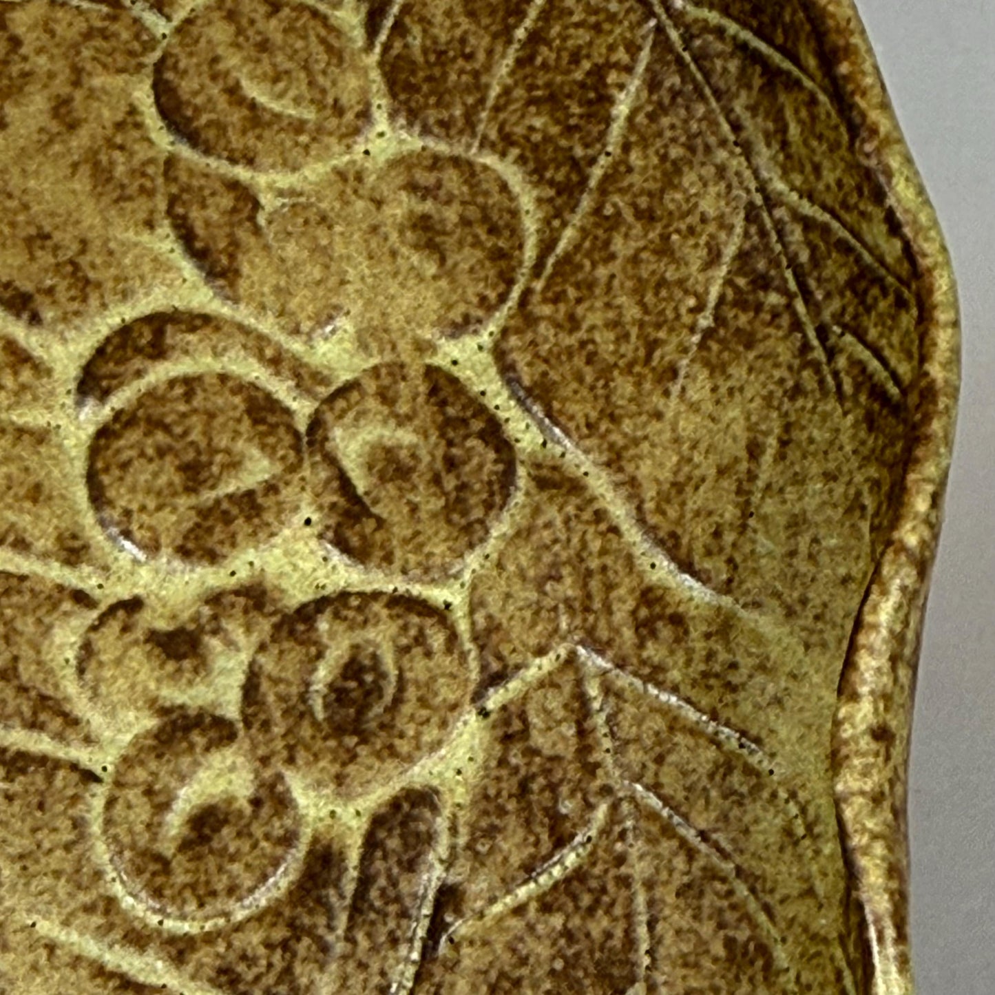 Large Leaves and Berries Autumn Decorative Plate
