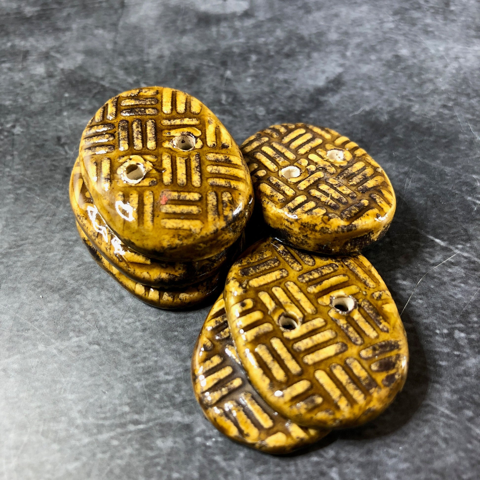 Oval Basketweave Buttons