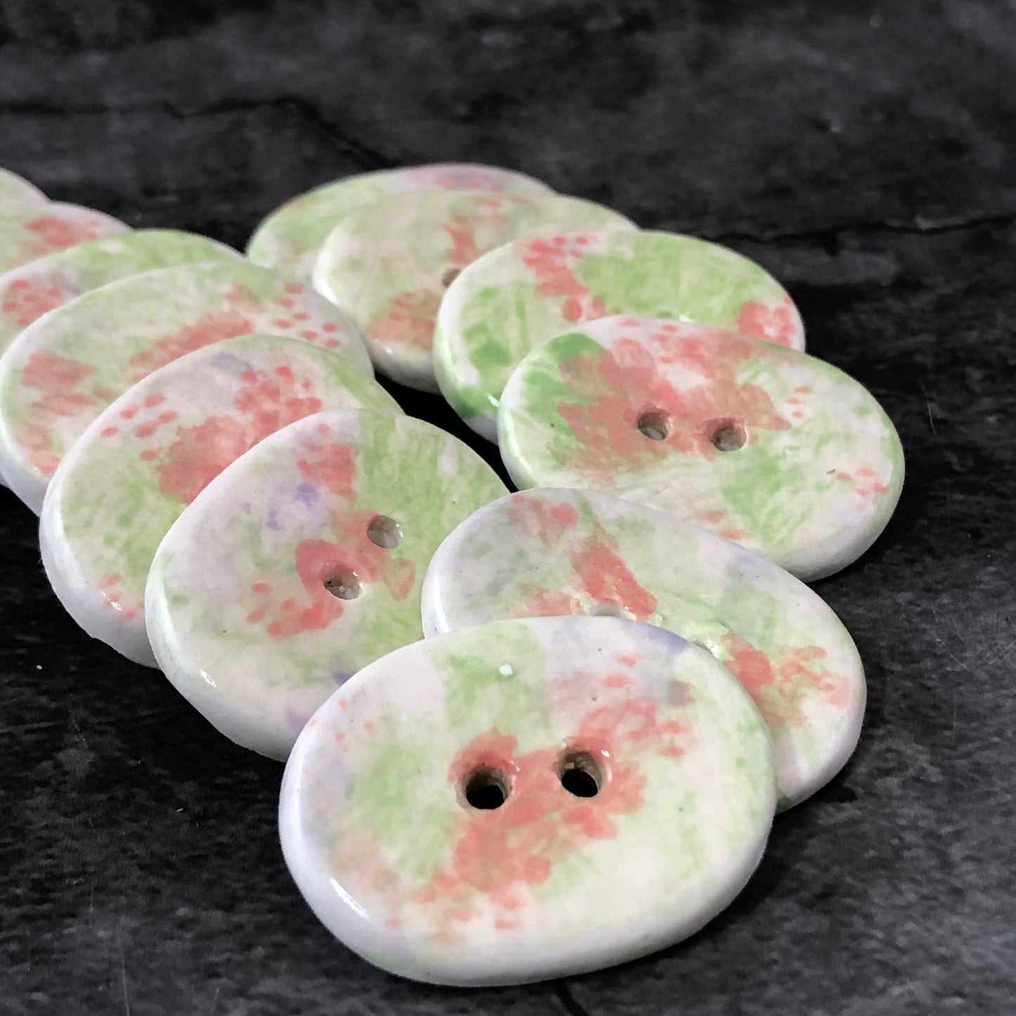 Watercolor Spring Floral Oval Buttons