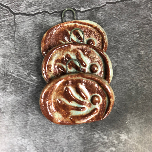 Rustic Stoneware Pendant for Necklace and/or Earrings
