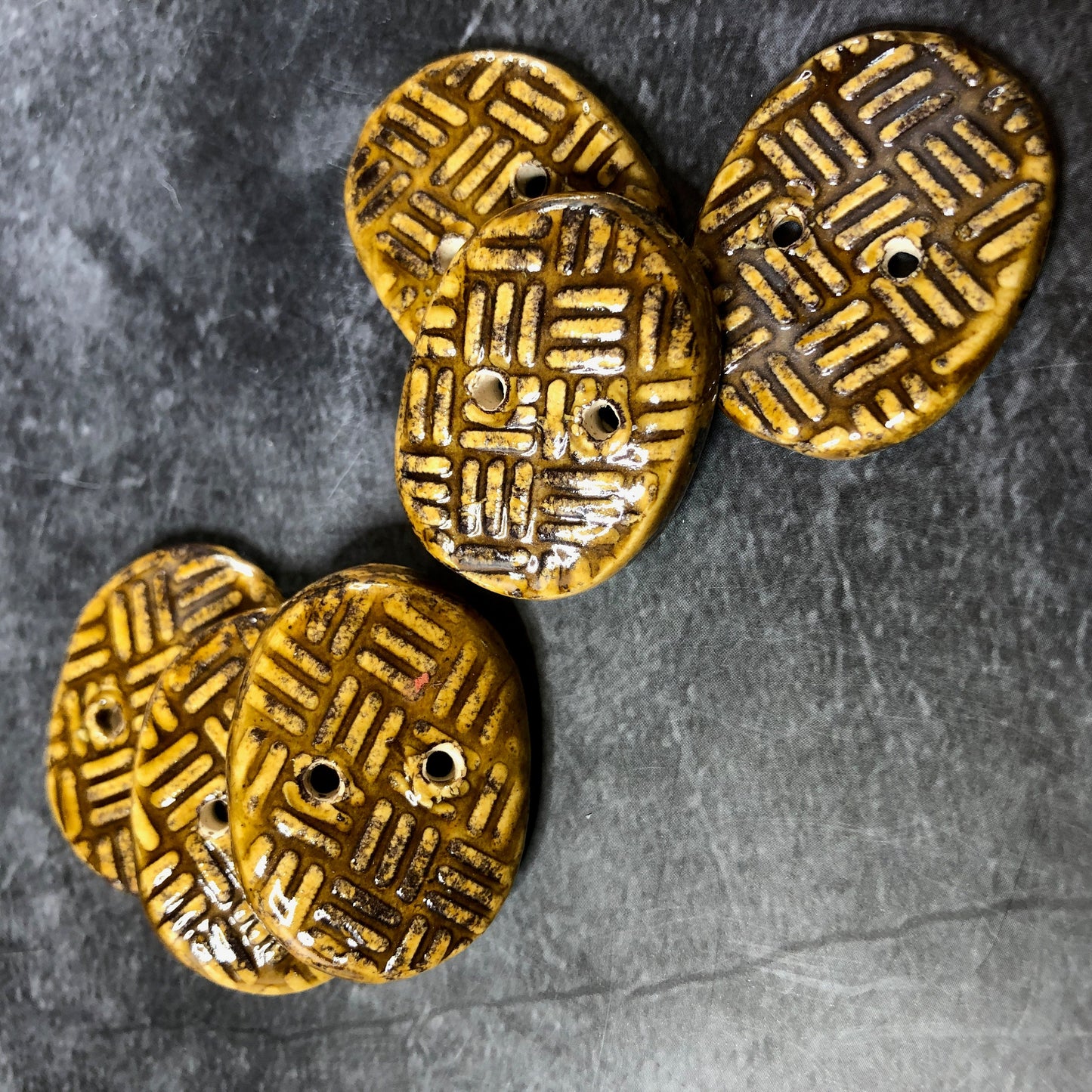 Oval Basketweave Buttons