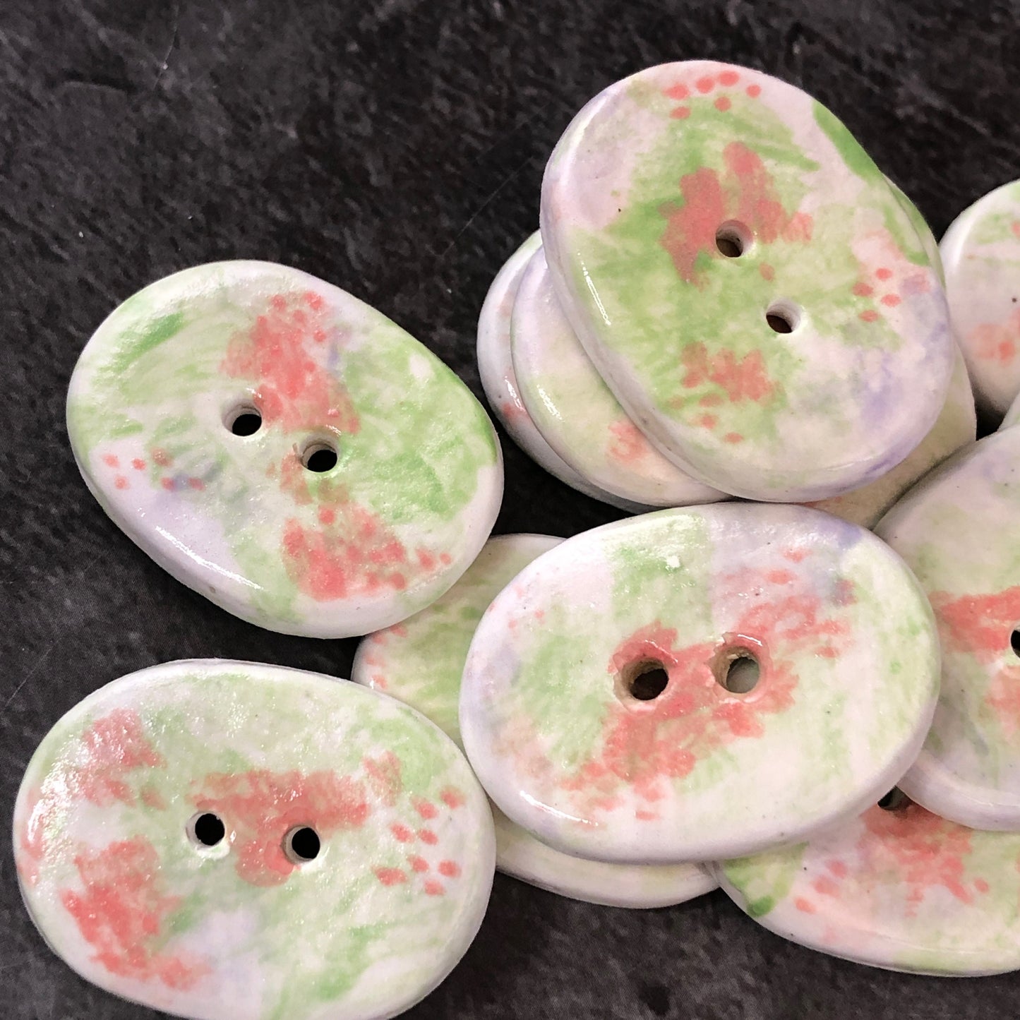 Watercolor Spring Floral Oval Buttons