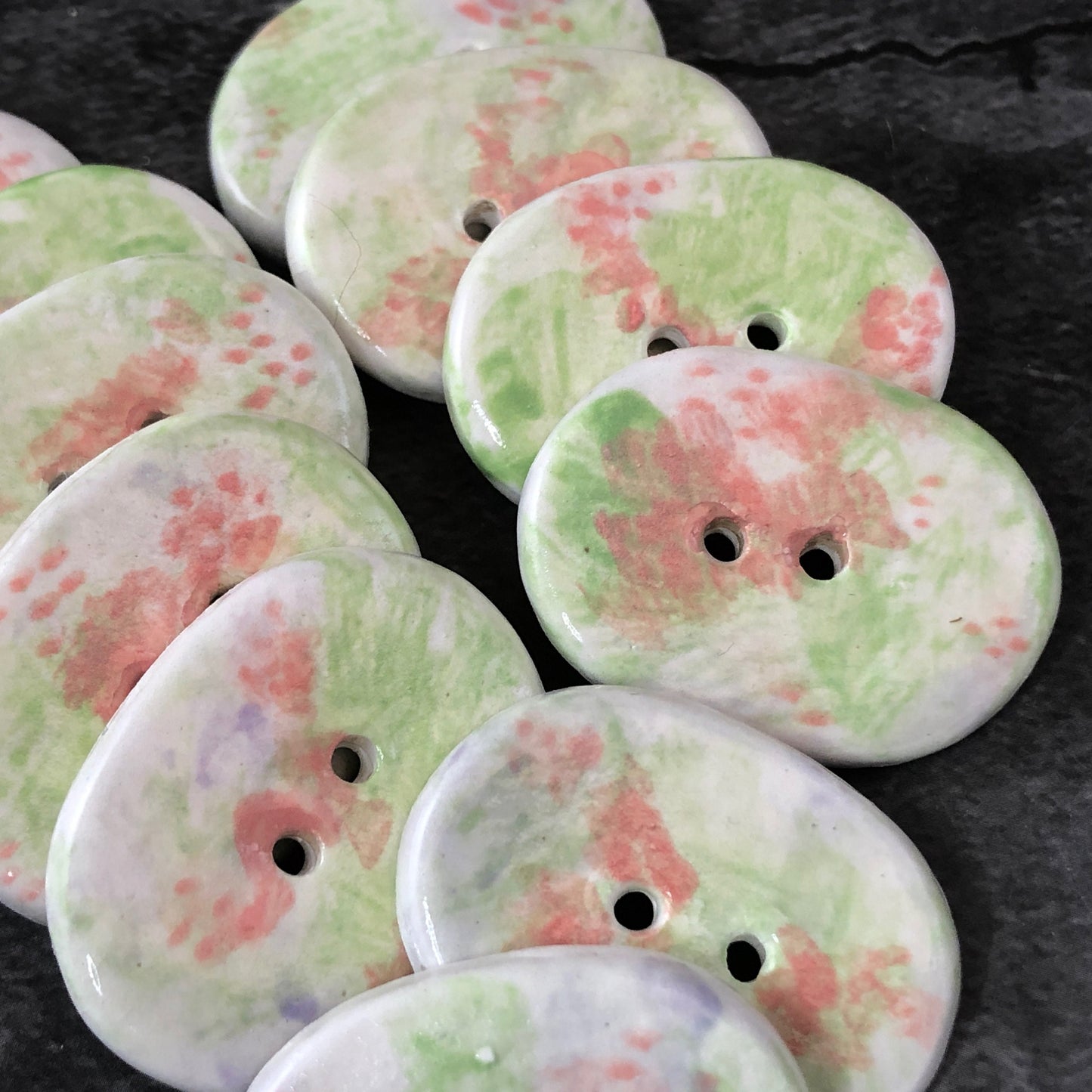 Watercolor Spring Floral Oval Buttons