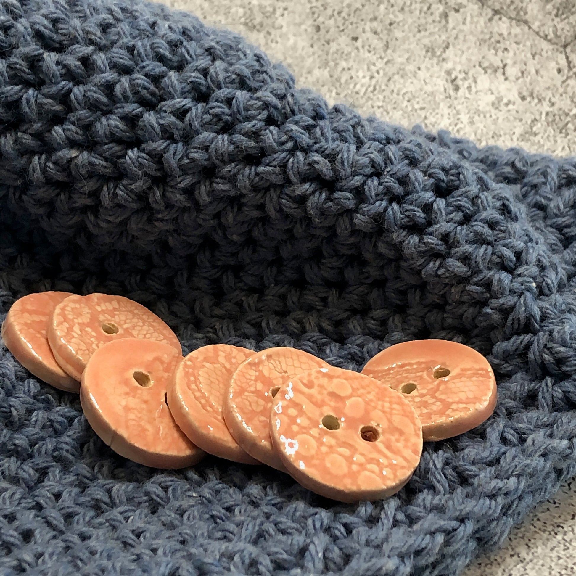 Round Pink Lace Buttons