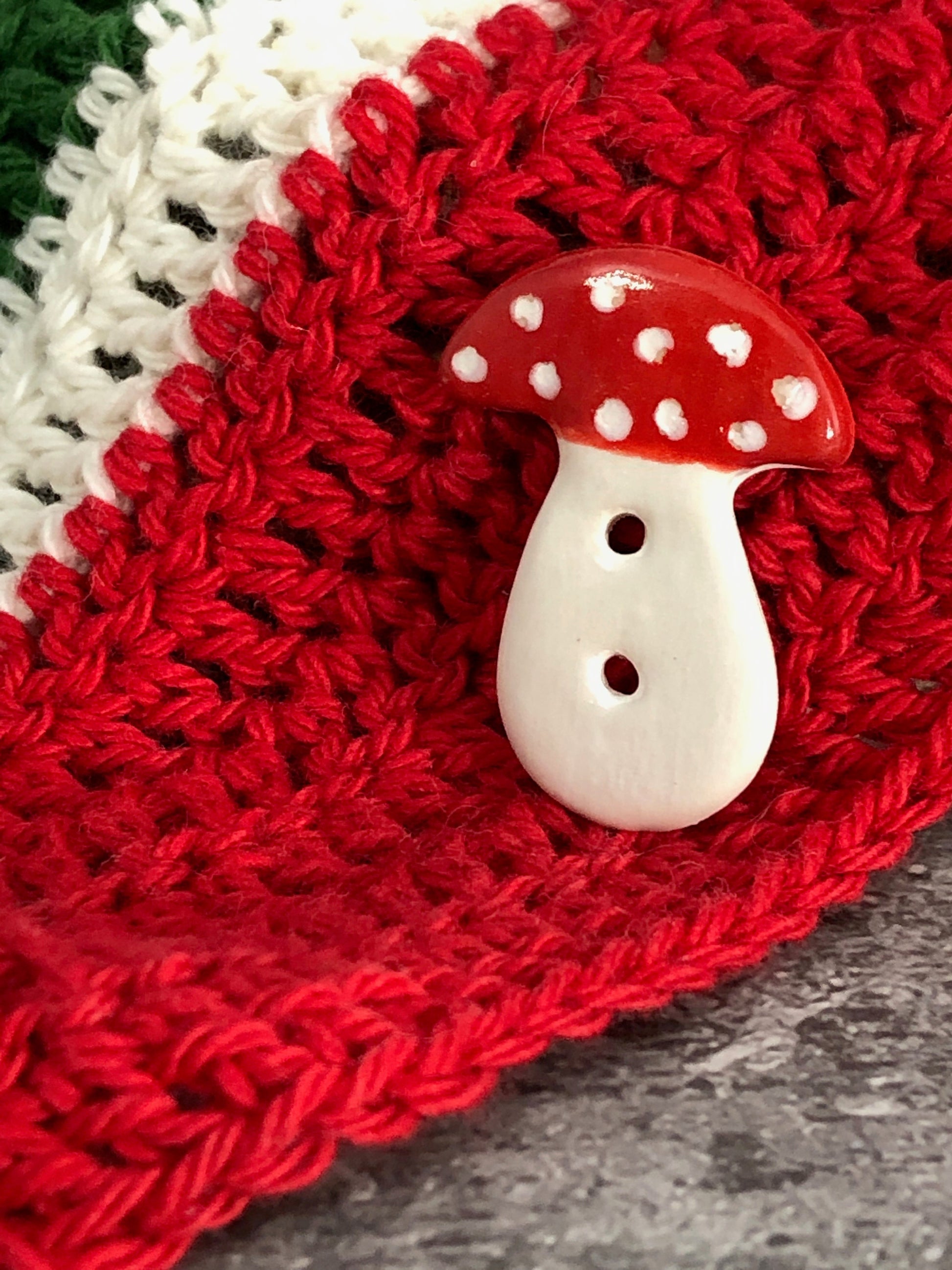 Red and White Mushroom Buttons