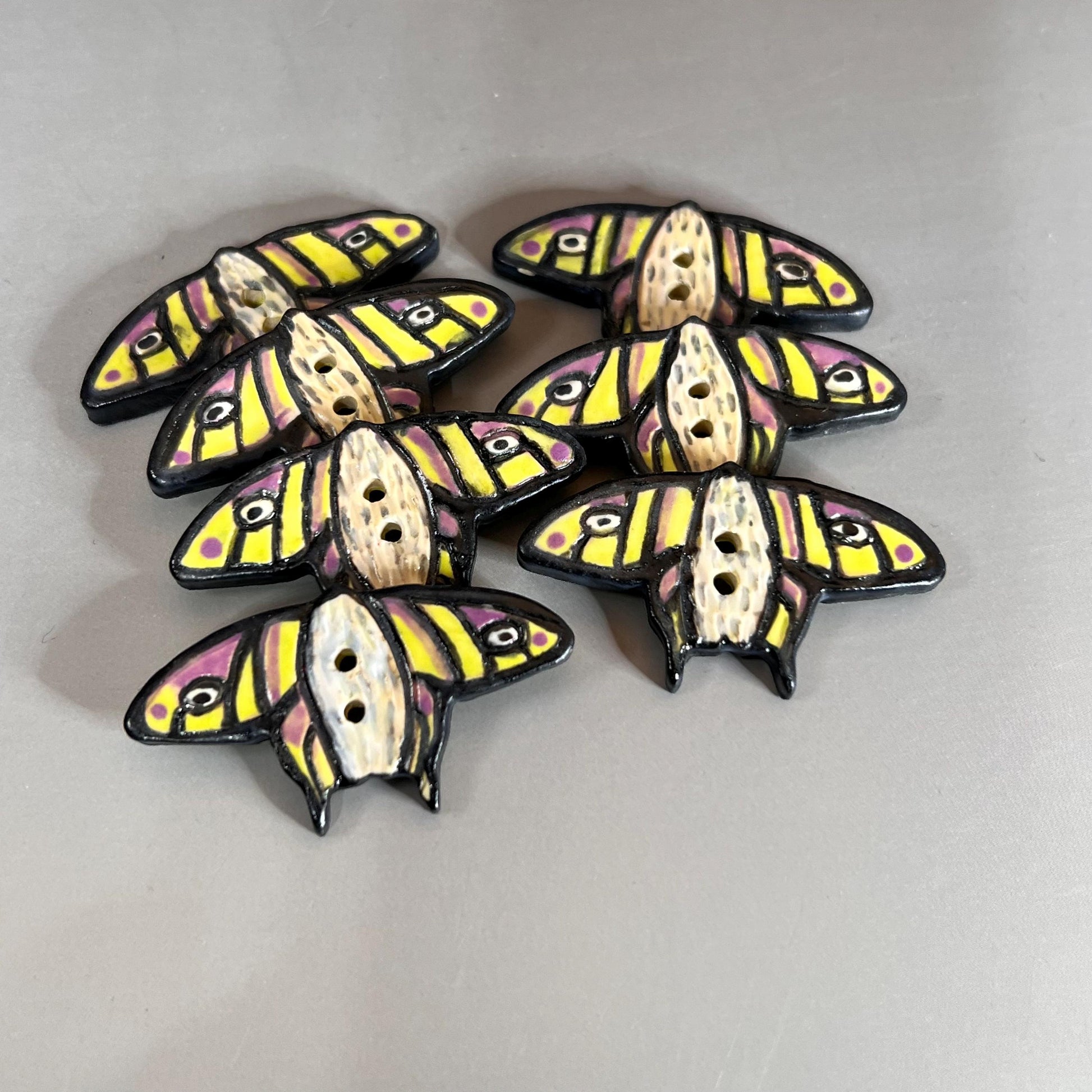 Large Luna Moth Ceramic Button