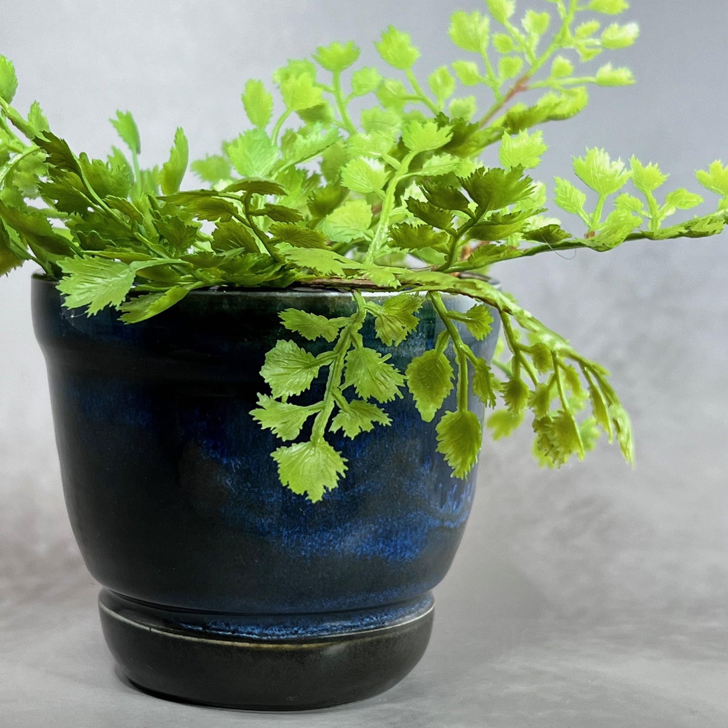 Dark Green and Blue Small Cache Pot