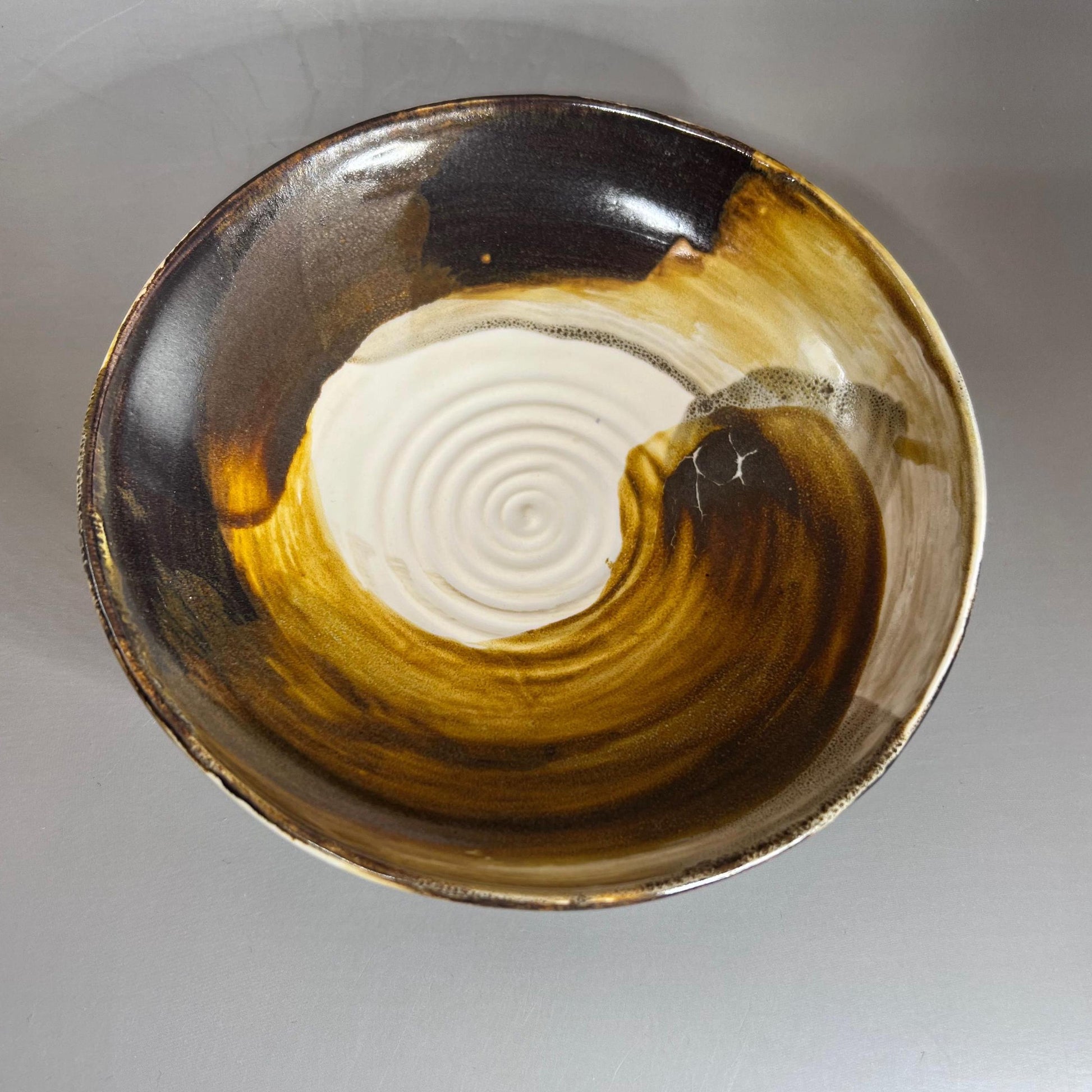 Shallow White with Copper Dish