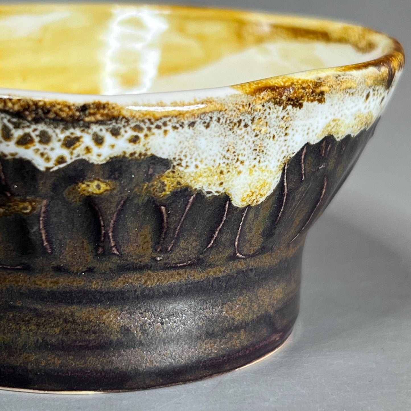 Thrown and Altered, White and CopperRing Dish/ Tea Bag Holder