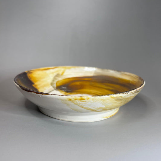 Shallow White with Copper Dish
