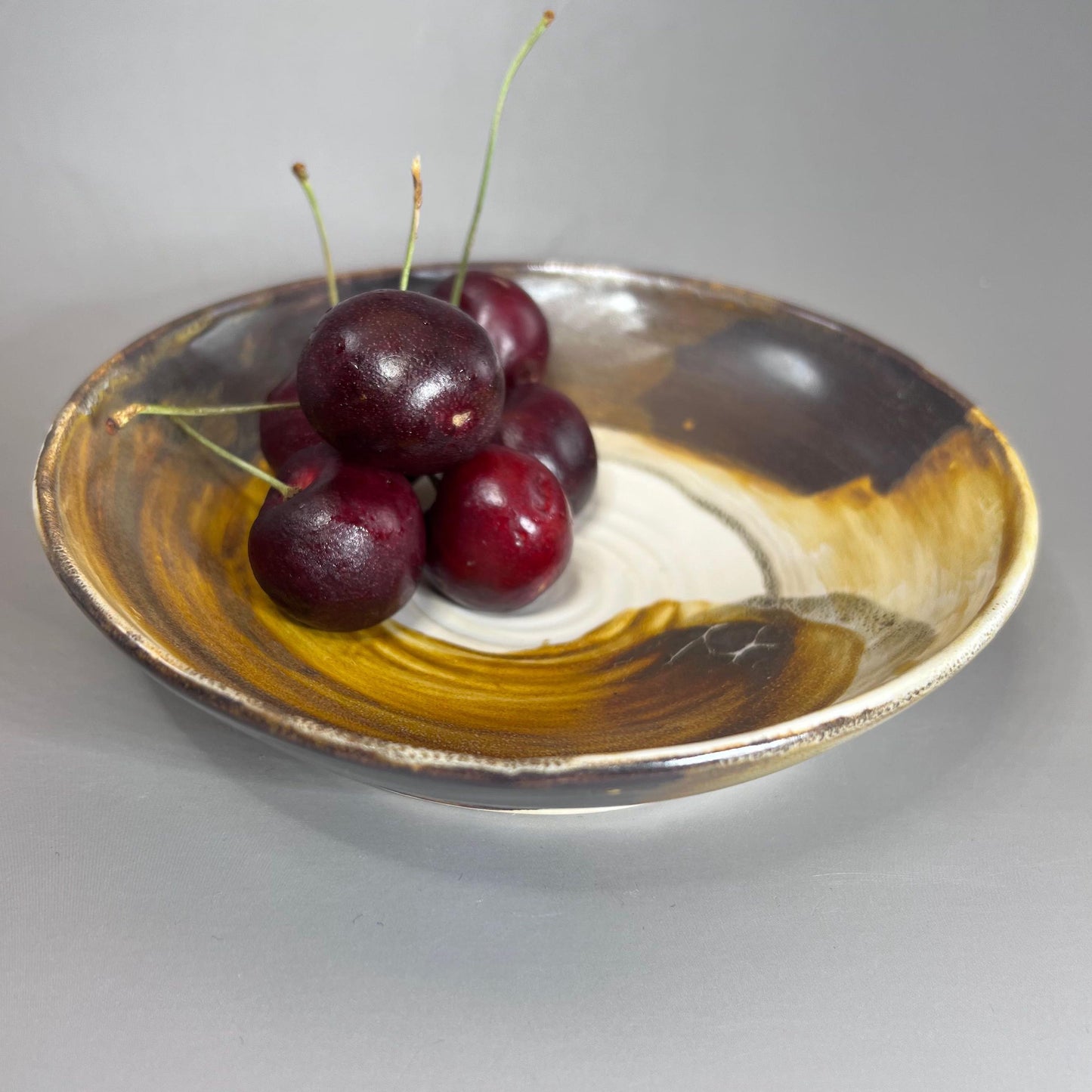 Shallow White with Copper Dish